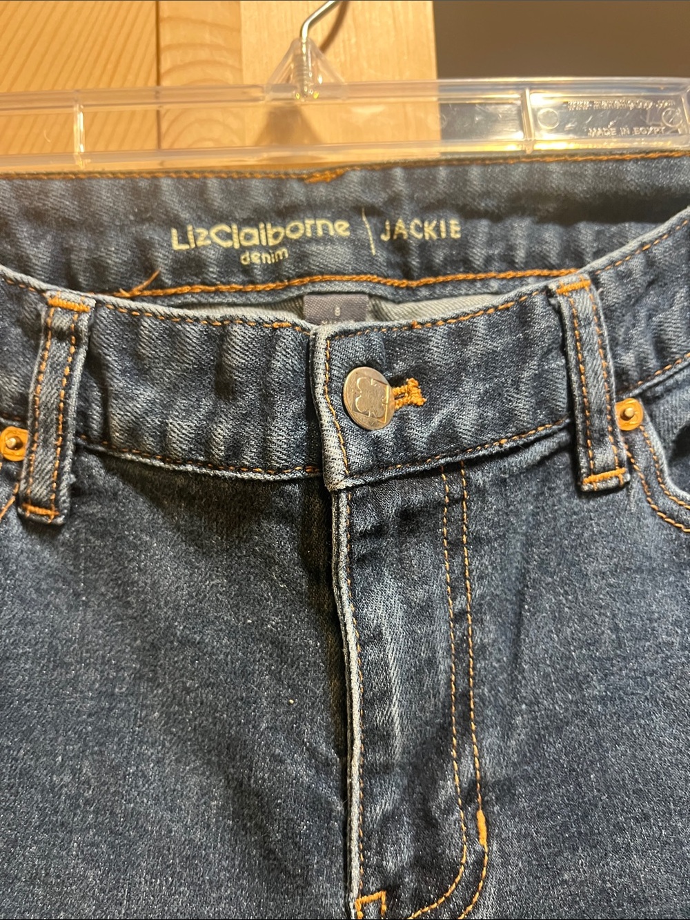 Liz Claiborne ladies Jackie  Indigo Straight Jeans size 8
